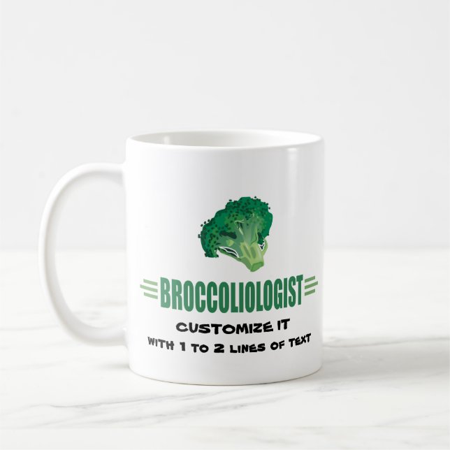 Taza De Café Gracioso brócoli (Izquierda)