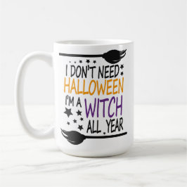 Taza De Café Gracioso bromista de bruja de Halloween humorístic