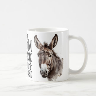 Taza De Café Gracioso burro Mug 11oz