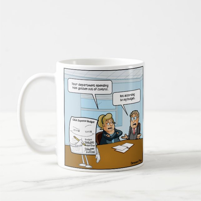 Taza De Café Gracioso café con presupuesto desordenado (Izquierda)