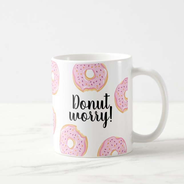 Taza De Café Gracioso café donut Mug (Derecha)