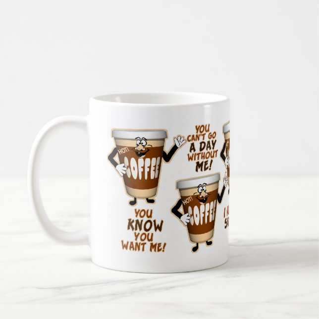 Taza De Café Gracioso café Mug (Izquierda)
