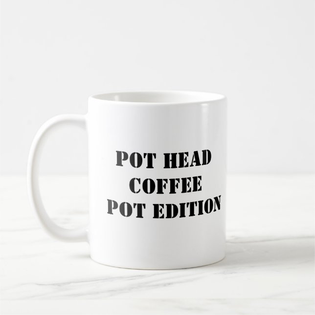 Taza De Café Gracioso café Mug - Cabeza de café (Izquierda)
