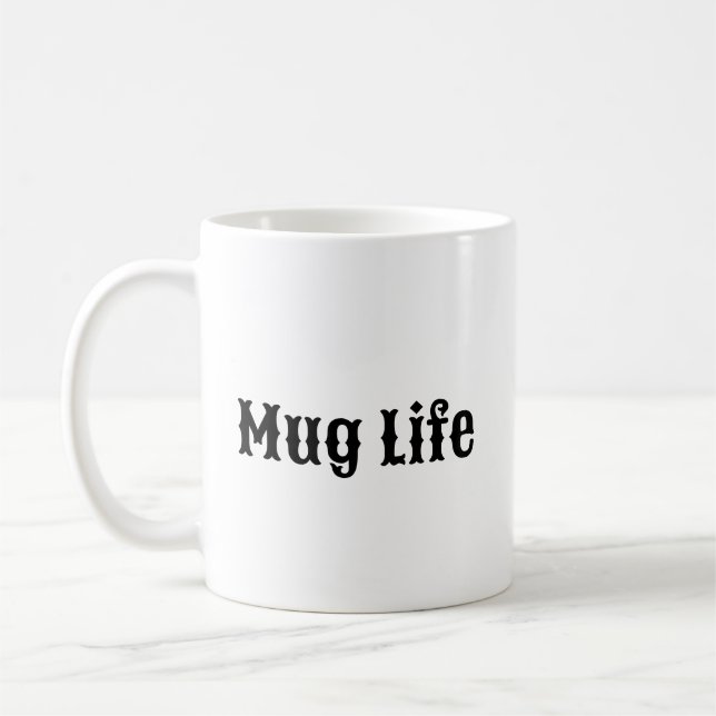 Taza De Café Gracioso café Mug - Mug Life (Izquierda)