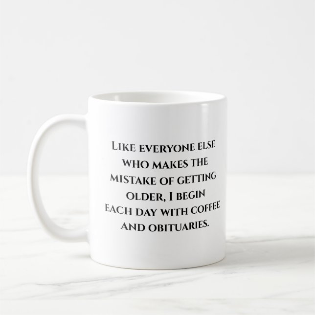 Taza De Café Gracioso café para adultos mayores (Izquierda)