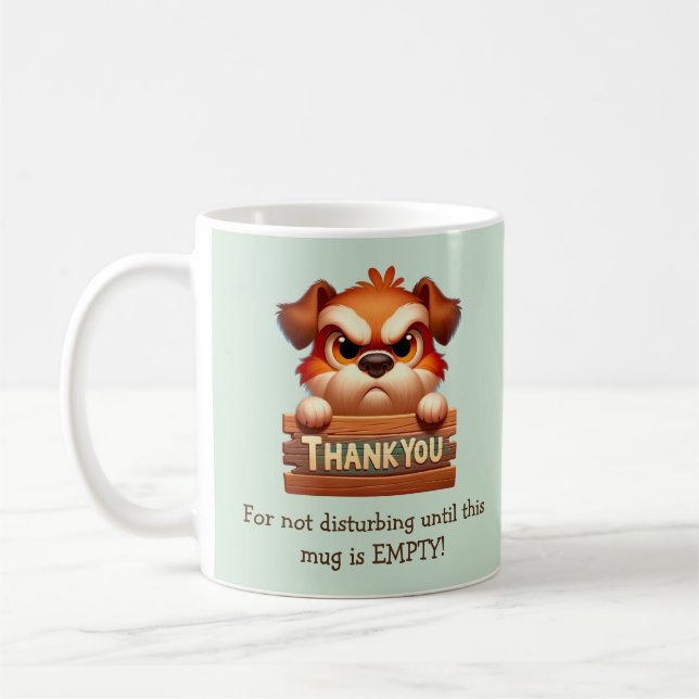 Taza De Café Gracioso café Perro Romper taza - Personalizable (Izquierda)