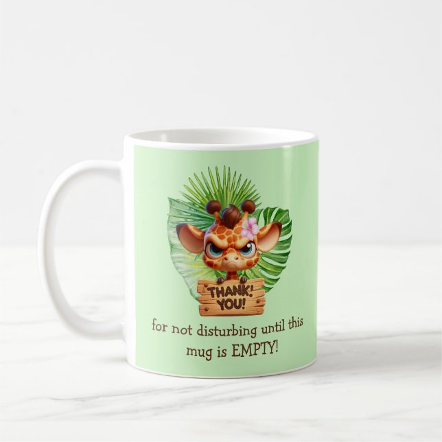 Taza De Café Gracioso café tropical Mug - Personalizable (Izquierda)