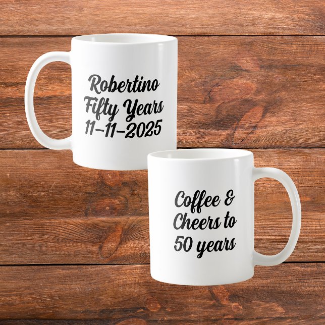 Taza De Café Gracioso café vitorea 50 años 50 cumpleaños (Subido por el creador)