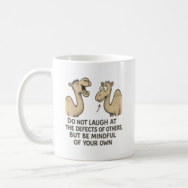 Taza De Café Gracioso Camel Mug - Tope de citas ingeniosas (Izquierda)