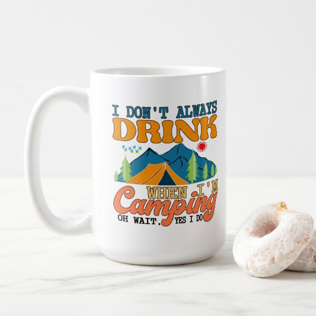Taza De Café Gracioso Camping (Con donut)