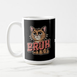 Taza De Café Gracioso Cat Bruh Meme Humor Gráfico Cat Lover Gif
