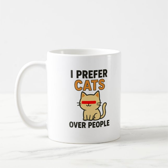 Taza De Café Gracioso Cat Lover (Izquierda)