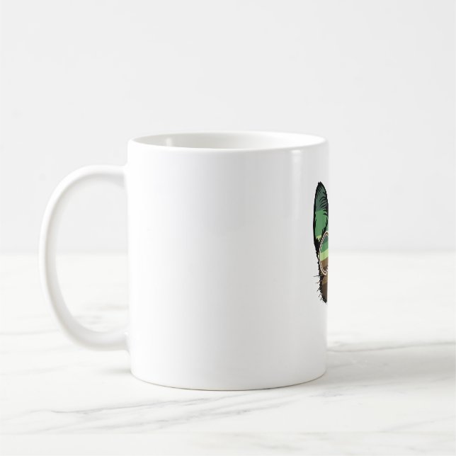 Taza De Café Gracioso Cat retro (Izquierda)