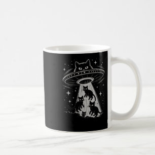 Taza De Café Gracioso Cat Ufo Spaceship Alien Galaxia Estética