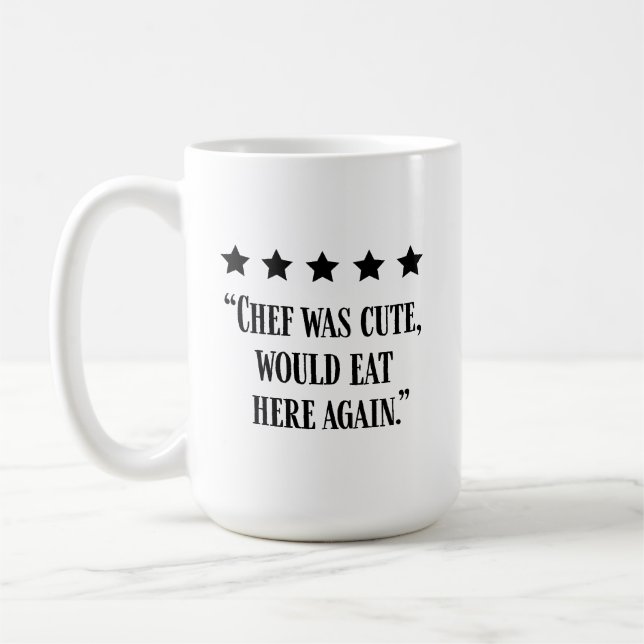 Taza De Café Gracioso Chef Five Star Review (Izquierda)