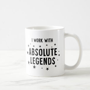 Taza De Café Gracioso compañero de trabajo, trabajo con leyenda