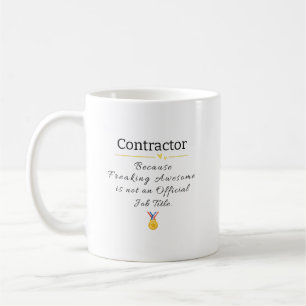 Taza De Café Gracioso Contratista Gift Mug - Apreciación presen