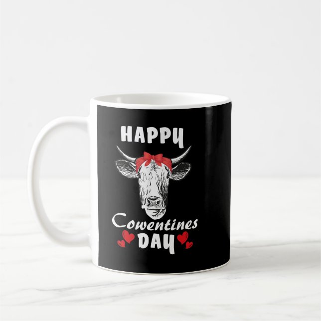 Taza De Café Gracioso Cow Lover Happy Cowentines Farm Gift. Per (Izquierda)