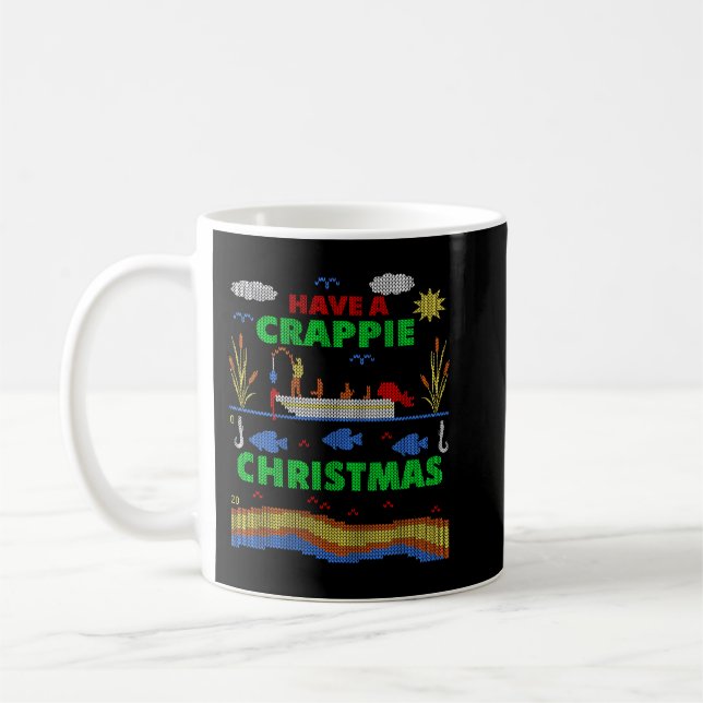Taza De Café Gracioso Crappie Pesca Navidades feos Fiesta de su (Izquierda)