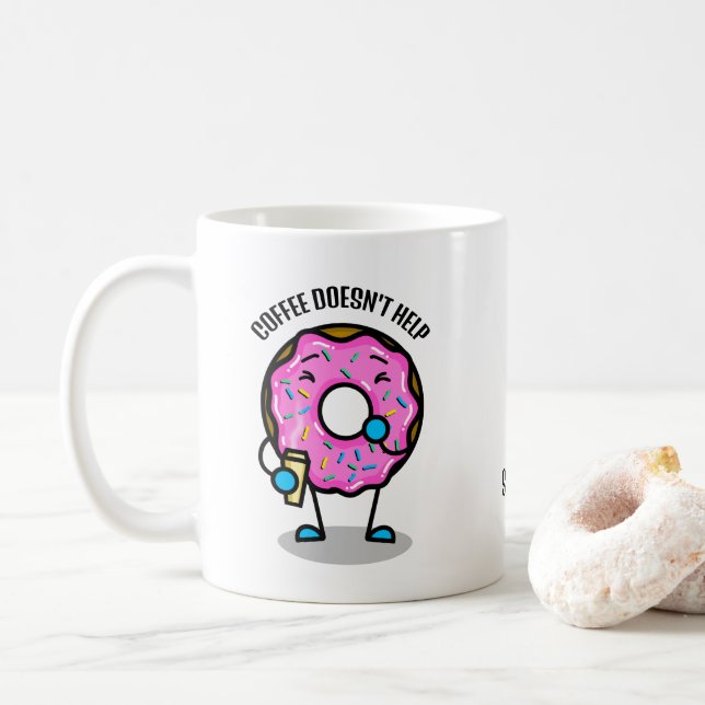 Taza De Café Gracioso Cute Donut Mug (Con donut)