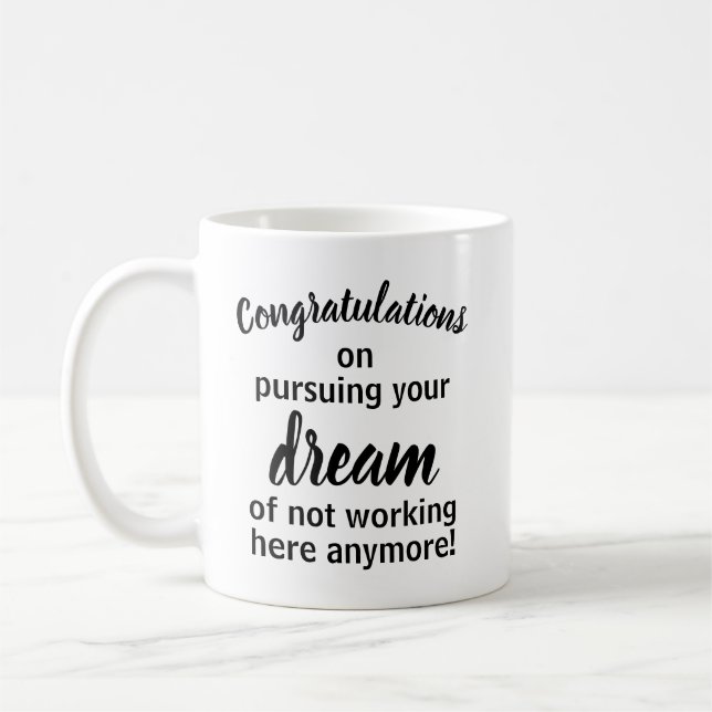 Taza De Café Gracioso Dejar Regalo Para Coworker Coffee Mug (Izquierda)