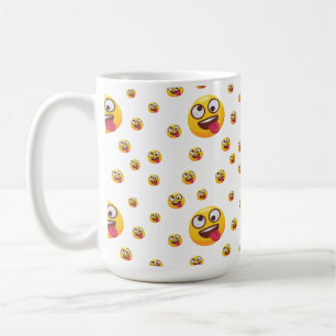 Taza De Café "Gracioso diseño de Emoji de tongue de corte"