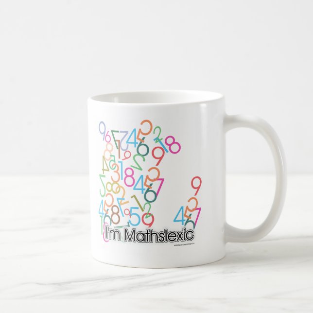 Taza De Café Gracioso Diseño De Im Mathslexic (Derecha)