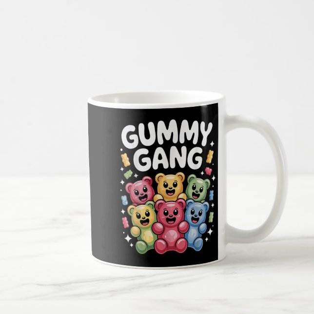 Taza De Café Gracioso Diseño De Oso Gummy Para Hombres Mujeres  (Derecha)