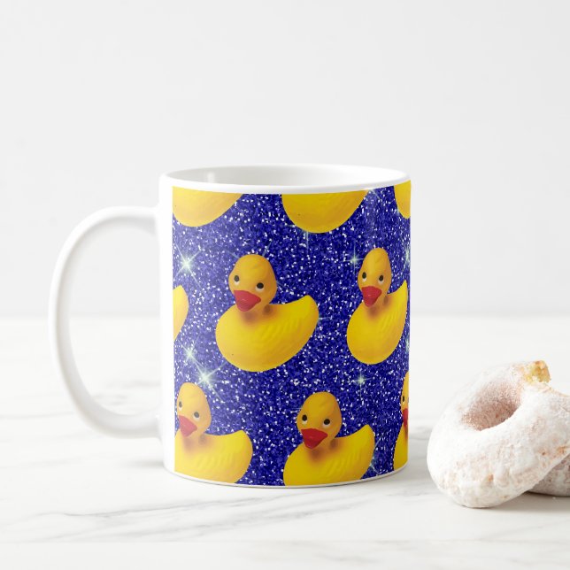 Taza De Café Gracioso Ducks Yellow Duckie Farm Animal Lover (Con donut)
