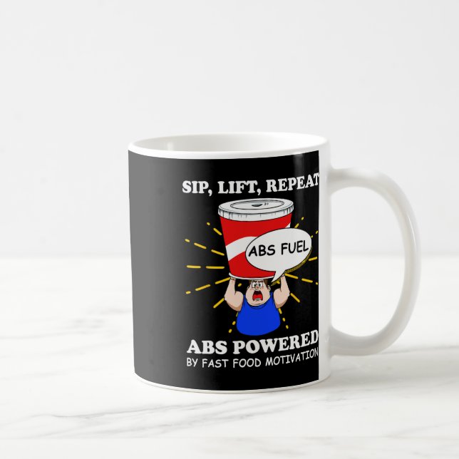 Taza De Café Gracioso Ejercicio Abs Gimnasio De Alimentos Rápid (Derecha)