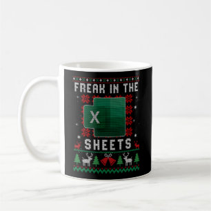 Taza De Café Gracioso En Las Hojas Excel