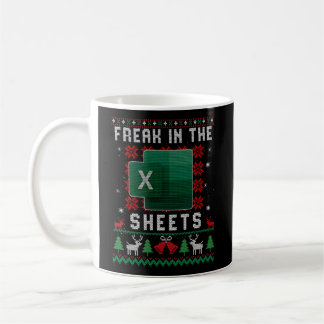 Taza De Café Gracioso En Las Hojas Excel