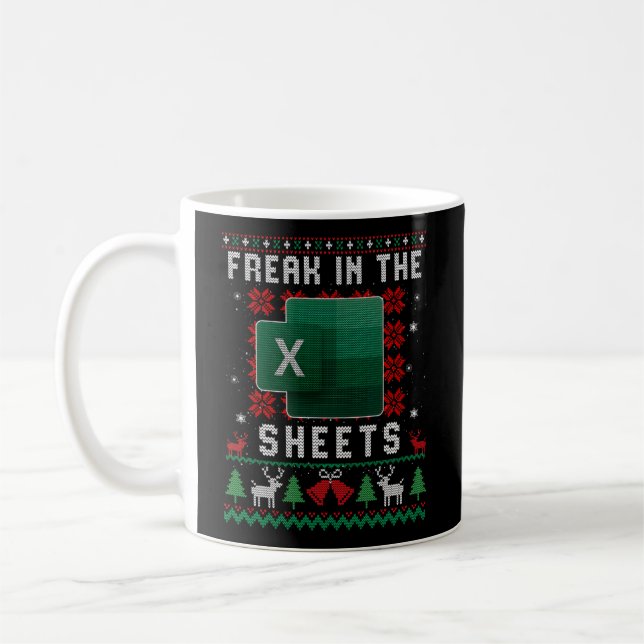 Taza De Café Gracioso En Las Hojas Excel (Izquierda)