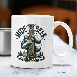 Taza De Café Gracioso escondite y buscar al campeón mundial