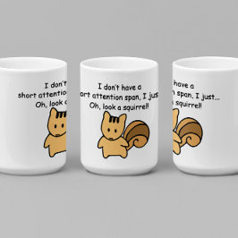 Taza De Café Gracioso Espectro De Atención Corta