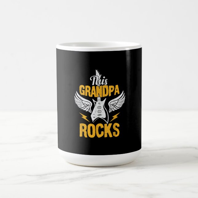Taza De Café Gracioso este abuelo roca guitarra rock musical (Centro)