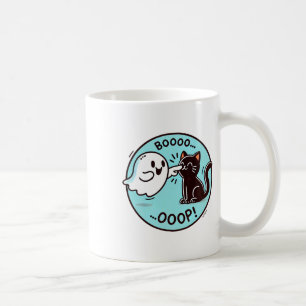 Taza De Café Gracioso fantasma de Halloween Gato negro Boop Cos