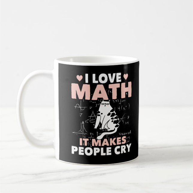Taza De Café Gracioso gato amante matemáticas Humor matemático  (Izquierda)