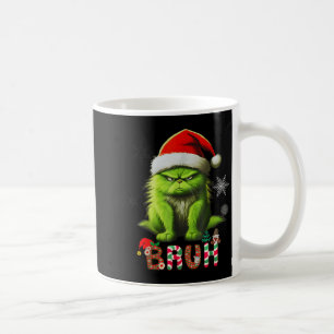 Taza De Café Gracioso gato Bruh diciendo hermano