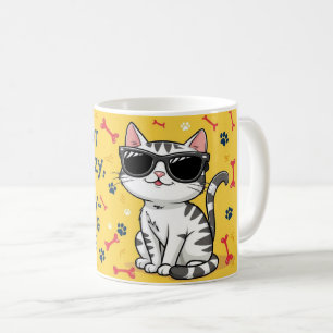 Taza De Café Gracioso gato café té cerámica taza Personalizado