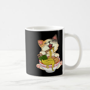 Taza De Café Gracioso gato de Kamala Anime comiendo fideos de R