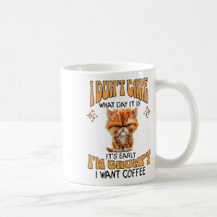 Taza De Café Gracioso gato Grumpy Café Amante Sarcástico que qu