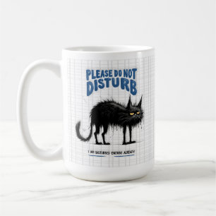 Taza De Café Gracioso Gato Grumpy Mug - Por Favor No Molestar