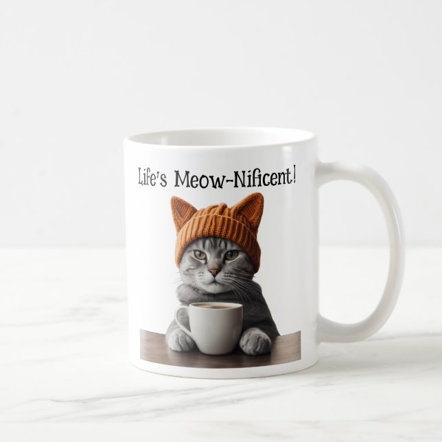 Taza De Café Gracioso Gato Mug Con Decir (Derecha)