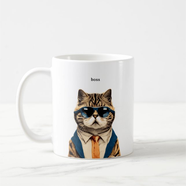 Taza De Café Gracioso gato Mugs (Izquierda)