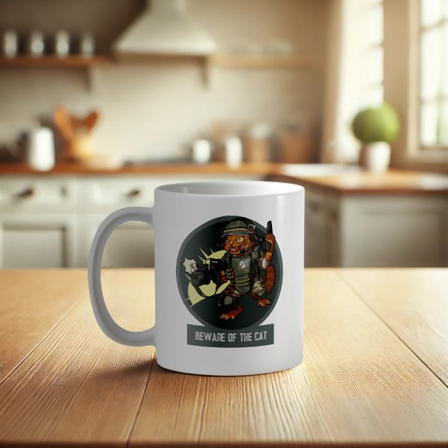 Taza De Café Gracioso Gato Naranja Marino De Ciencia Ficción Cu (Subido por el creador)