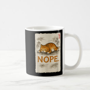 Taza De Café Gracioso gato Nope Lazy Naranja Kitten Lady Aovers