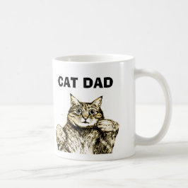 Taza De Café Gracioso gato papá café Mug