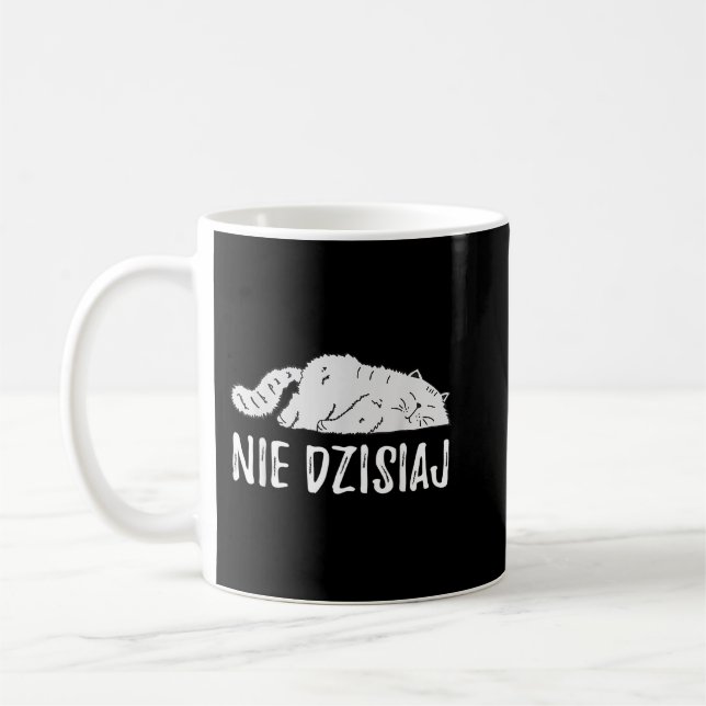 Taza De Café Gracioso gato polaco Polonia Polska (Izquierda)