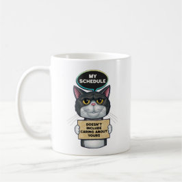 Taza De Café Gracioso gato sarcástico de Tuxedo